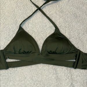 Olive Green Bikini Top